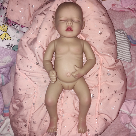 Reborn Baby Doll with Pink Accessories - Picture 2 of 12